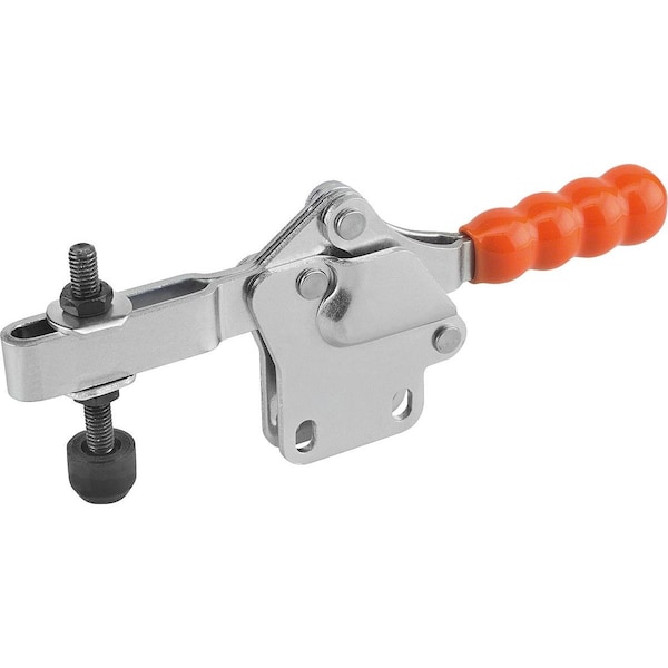 Kipp Toggle Clamp Standard Steel, Vertical Foot, Comp:Plastic, Comp:Orange, M=M05X35 K0072.0075 - main